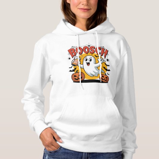 Boosch Ghost Halloween Bierdesign Hoodie (Vorderseite)