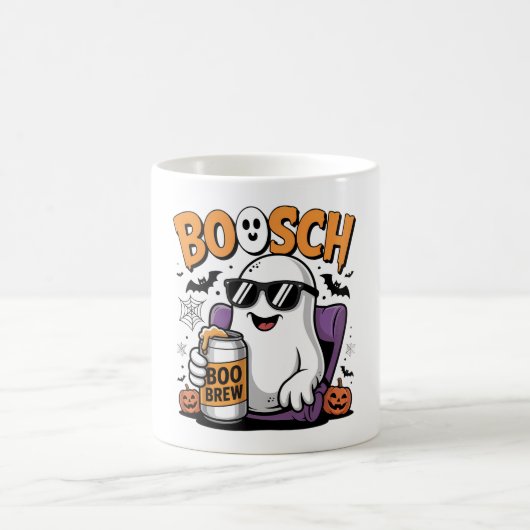 Boosch Ghost mit Boo Brew Can Art Kaffeetasse (Mittel)