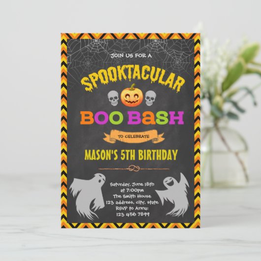 Booschlag-Party Einladung (Stehend Vorderseite)