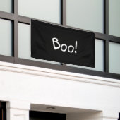 Booschwarzer niedlicher Typografie-Spaß Halloween Banner (Äußeres Gebäude)