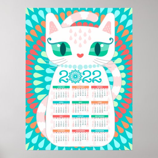Booshie Cat Calendar Poster 2022 (Vorne)