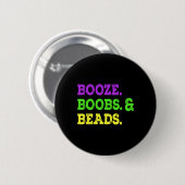 Boost Breast Beads Funny Mardi Gras Karneval Party Button (Vorne & Hinten)