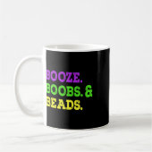 Boost Breast Beads Funny Mardi Gras Karneval Party Kaffeetasse (Links)