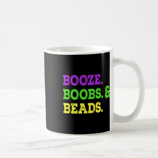 Boost Breast Beads Funny Mardi Gras Karneval Party Kaffeetasse (Rechts)