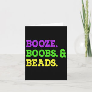 Boost Breast Beads Funny Mardi Gras Karneval Party Karte