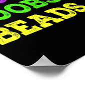 Boost Breast Beads Funny Mardi Gras Karneval Party Poster (Ecke)