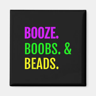 Boost Breast Beads Mardi Gras Design New Orleans C Magnet