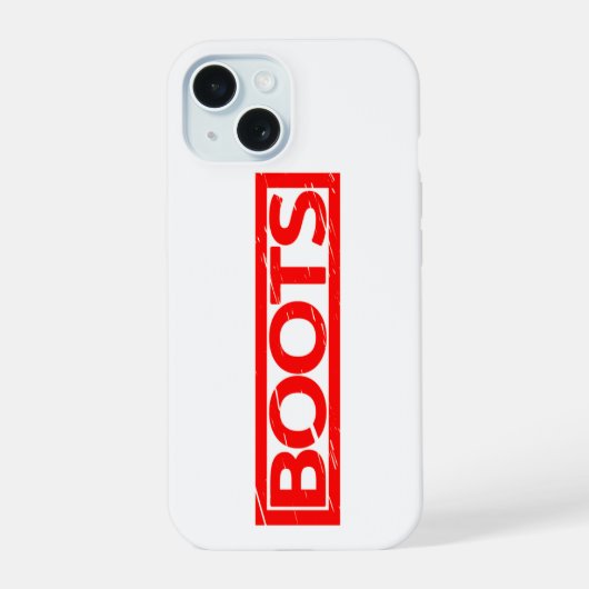 Boost-Briefmarke iPhone 15 Hülle (Rückseite)