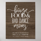 Boost Food and Bad Dance Moves Wedding Poster (Vorne)
