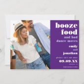 Boost Food Bad Dance bewegt Foto Lila lilac Save The Date (Vorderseite)