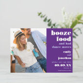 Boost Food Bad Dance bewegt Foto Lila lilac Save The Date (Stehend Vorderseite)