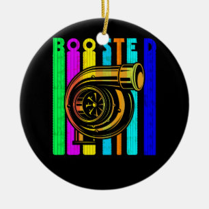 Boost Turbo Car Boosted Turbolader Retro Race Keramik Ornament