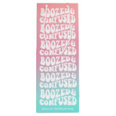 Booster Verwirrter Retro Aqua Pink Junggeselinnen- Geschenktüte Für Weinflaschen (Rückseite)