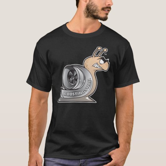 BoostingSnail Logo-T - Shirt SCHWARZES (Vorderseite)