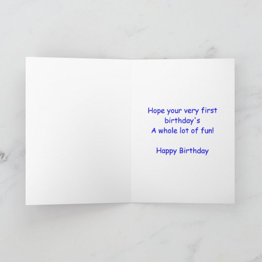 Boot 1. Geburtstag Karte (Innenseite)