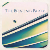 Boot Abstrakt im Blue Paper Untersetzer (Vorderseite)