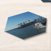 Boot am Ozean, CA Untersetzer (angewinkelt)