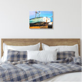 Boot am Strand Leinwanddruck (Insitu (Schlafzimmer))