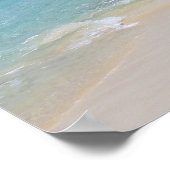 Boot am Strand Poster (Ecke)