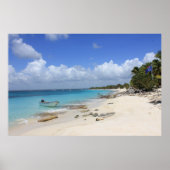 Boot am Strand Poster (Vorne)