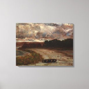 Boot am Ufer - Edward Mitchell Bannister  Leinwanddruck