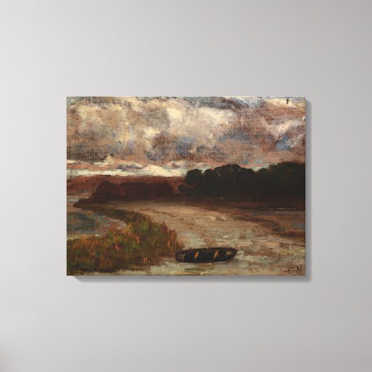 Boot an der Küste - Edward Mitchell Banister Leinwanddruck (Vorderseite)
