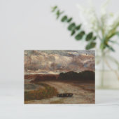 Boot an der Küste - Edward Mitchell Banister Postkarte (Stehend Vorderseite)
