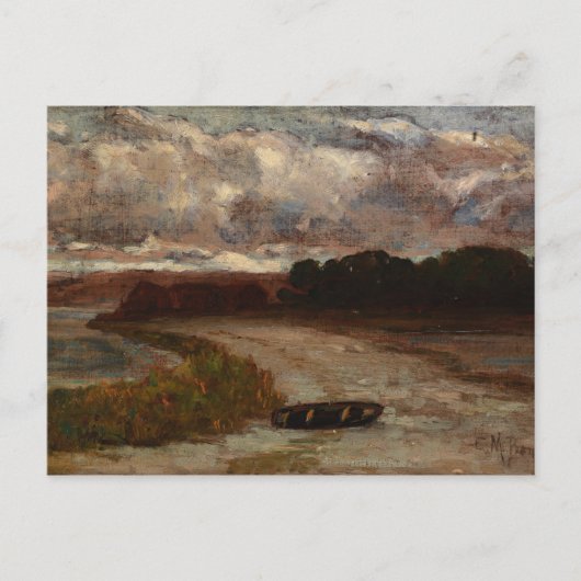 Boot an der Küste - Edward Mitchell Banister Postkarte (Vorderseite)