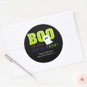 BOOT AN EUCH AUS UNSERER CREW Halloween Pfeffersti Runder Aufkleber (Umschlag)