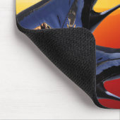 Boot Art mit farbenfroher Hintergrundfarbe Mousepad (Ecke)
