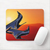Boot Art mit farbenfroher Hintergrundfarbe Mousepad (Mit Mouse)