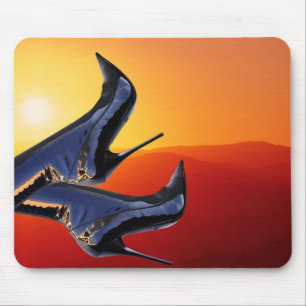 Boot Art mit farbenfroher Hintergrundfarbe Mousepad