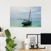 Boot auf Cocoyer Beach - Haiti 2018 Poster (Heimbüro)