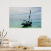 Boot auf Cocoyer Beach - Haiti 2018 Poster (Küche)
