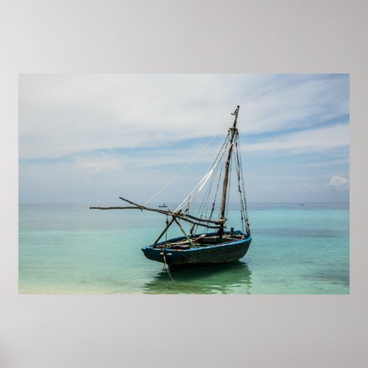 Boot auf Cocoyer Beach - Haiti 2018 Poster (Vorne)