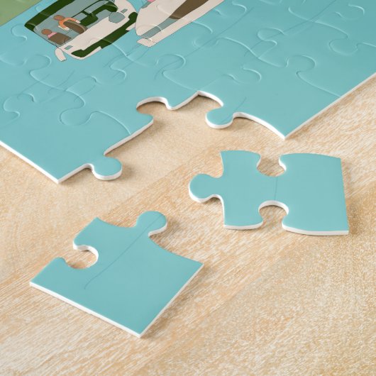 Boot auf dem George Lake Puzzle (Seite)