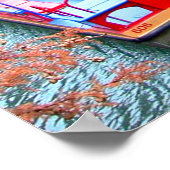 Boot auf dem Riverwalk Poster (Ecke)