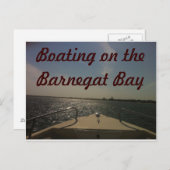 Boot auf der Bucht von Barnegat Postkarte (Vorne/Hinten)