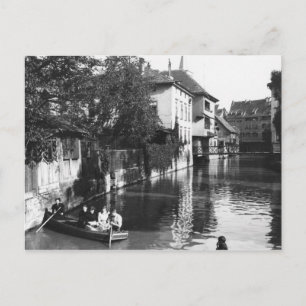 Boot auf der Gera in Erfurt Postkarte