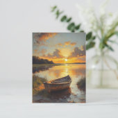 Boot auf der Mälzerei Postkarte (Stehend Vorderseite)