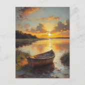 Boot auf der Mälzerei Postkarte (Vorderseite)