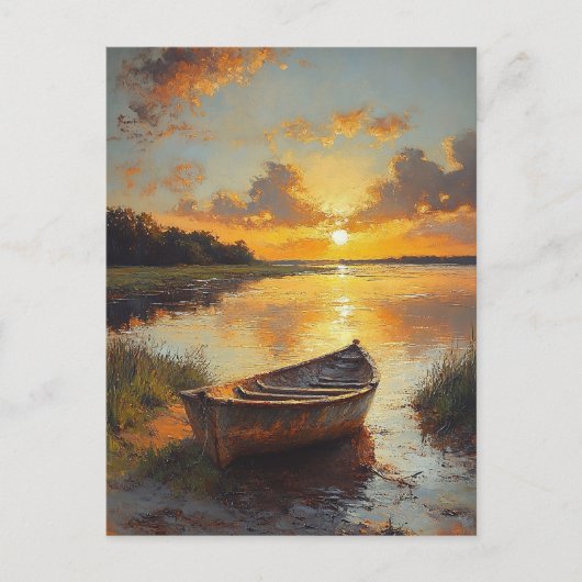 Boot auf der Mälzerei Postkarte (Vorderseite)