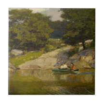 Boot auf einem See im Central Park (E.H. Potthast)