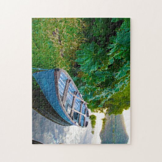 Boot auf einem See. Jig Saw Puzzle (Vertikal)