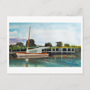 Boot auf Norfolk Broads Postkarte
