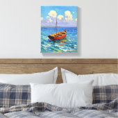 Boot auf Wave Van Gogh Art Leinwanddruck (Insitu (Schlafzimmer))