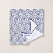 Boot auf Waves Bath Handtuch Set (Waschlappen)