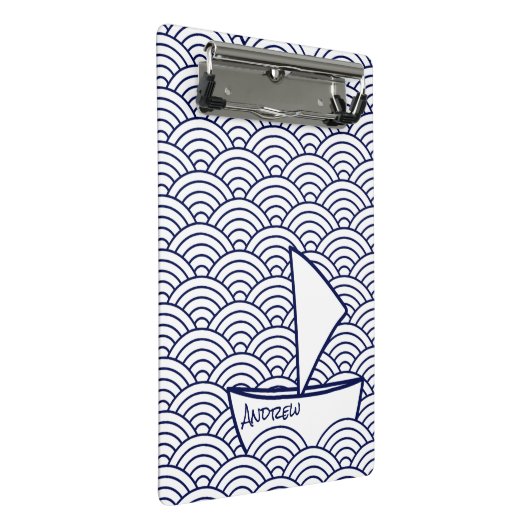 Boot auf Waves Mini Clipboard Mini Klemmbrett (Schrägansicht)