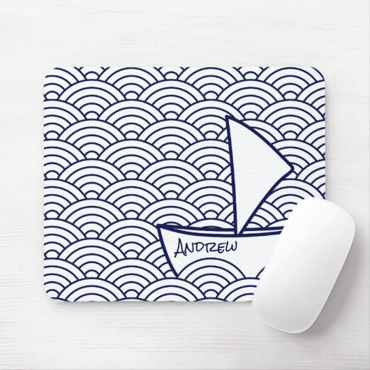 Boot auf Waves Mouse Pad Mousepad (Mit Mouse)