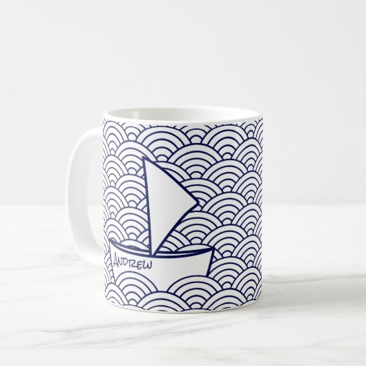 Boot auf Waves Tasse (Vorderseite Links)